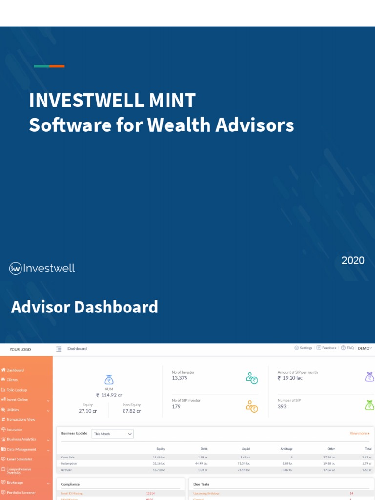 Investwell Mint Software For Wealth Advisors PDF Capital Gain