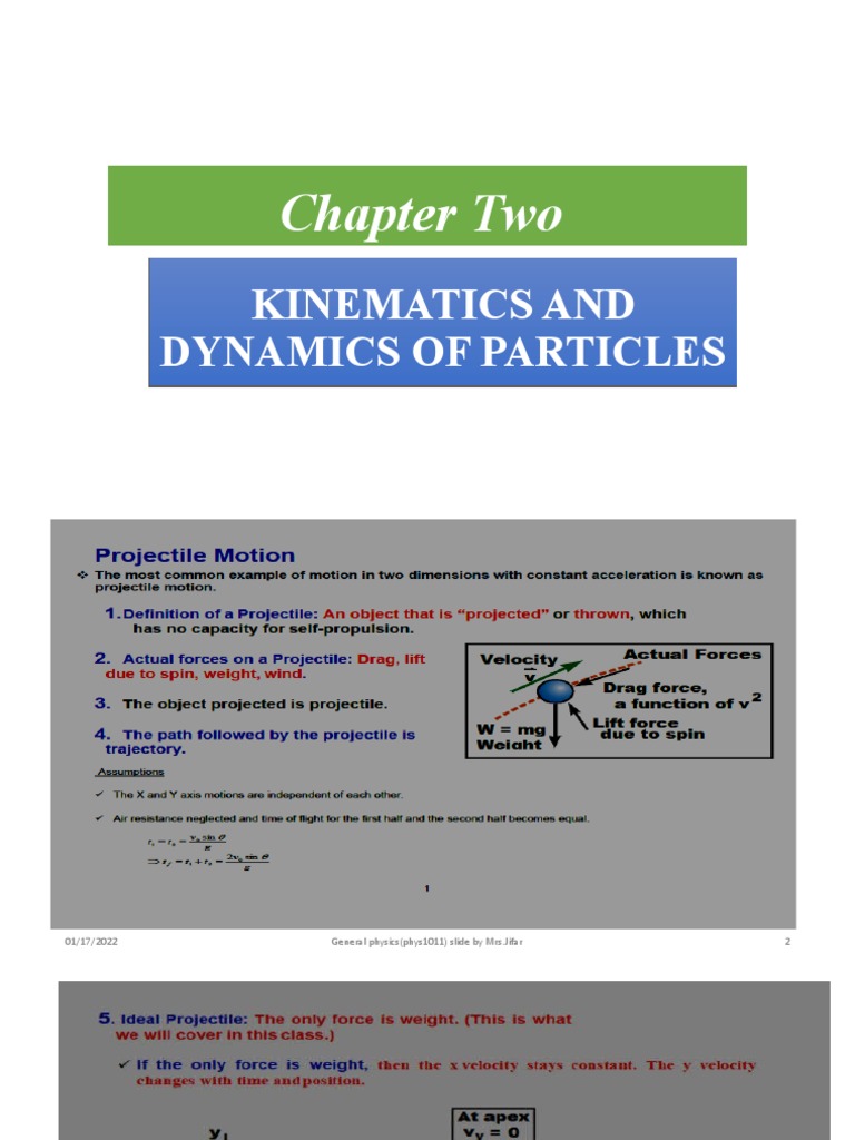 Kinematics and Dynamics of Particles | PDF | Force | Friction