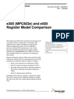 e300 (MPC603e) and e500 Register Model Comparison