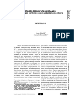 ATORES EM DISPUTAS URBANAS - Os Espaços Contenciosos Do Urbanismo Neoliberal