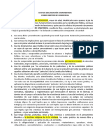 Declaración juramentada como objetor de conciencia