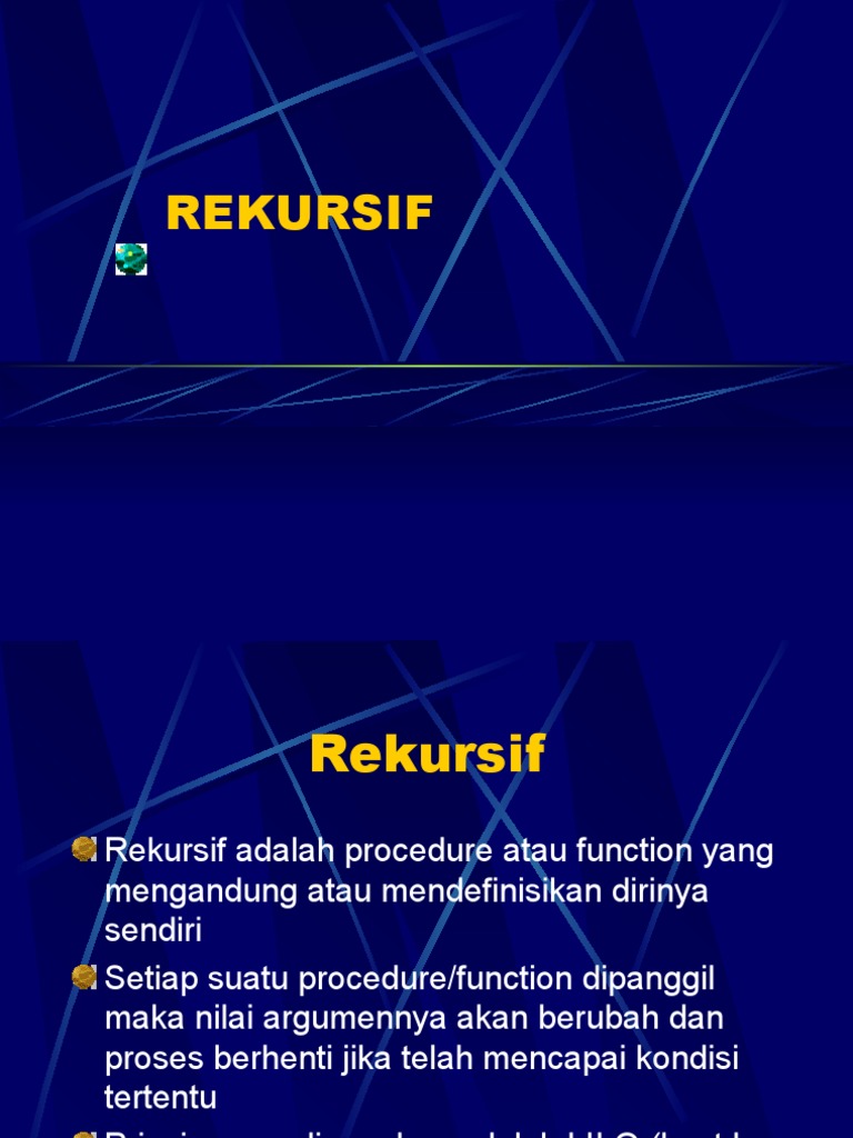 Pengantar Rekursif dalam Pemrograman | PDF | Metode & Bahan Ajar