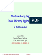 Membrane Computing: Power, Efficiency, Applications: (A Quick Introduction)