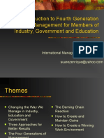 Introduction To Fourth Generation Management For Members of Industry, Government and Education