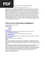 What Factors Determine Intelligence