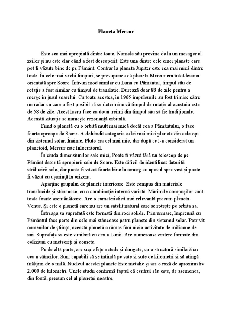 Planeta Mercur | PDF