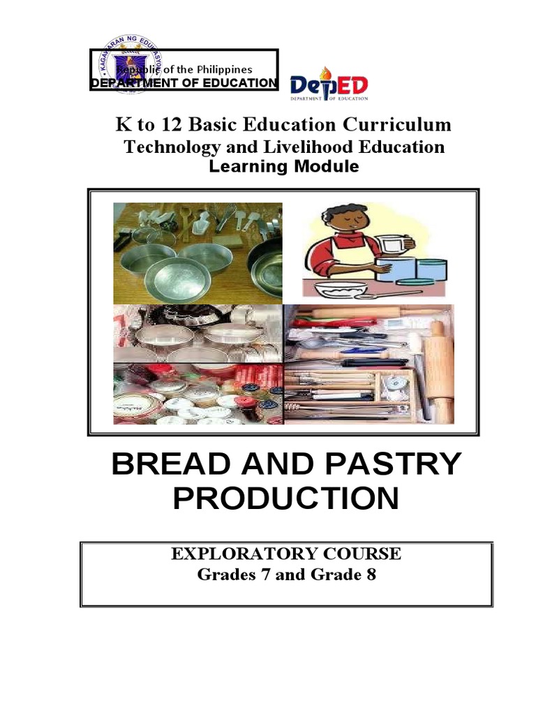 Bread and Pastry Learning Module PDF Baking Cakes
