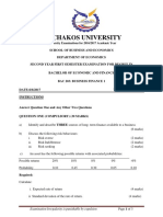 Bac 203 Business Finance 1