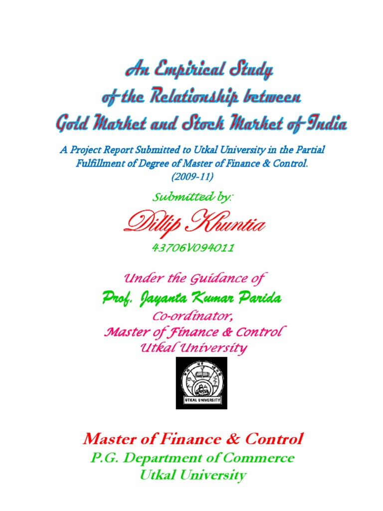 Gold and Stock Market Relationship Study | PDF | Financial Markets ...
