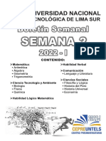 Universidad Nacional Tecnológica de Lima Sur Boletín Semanal