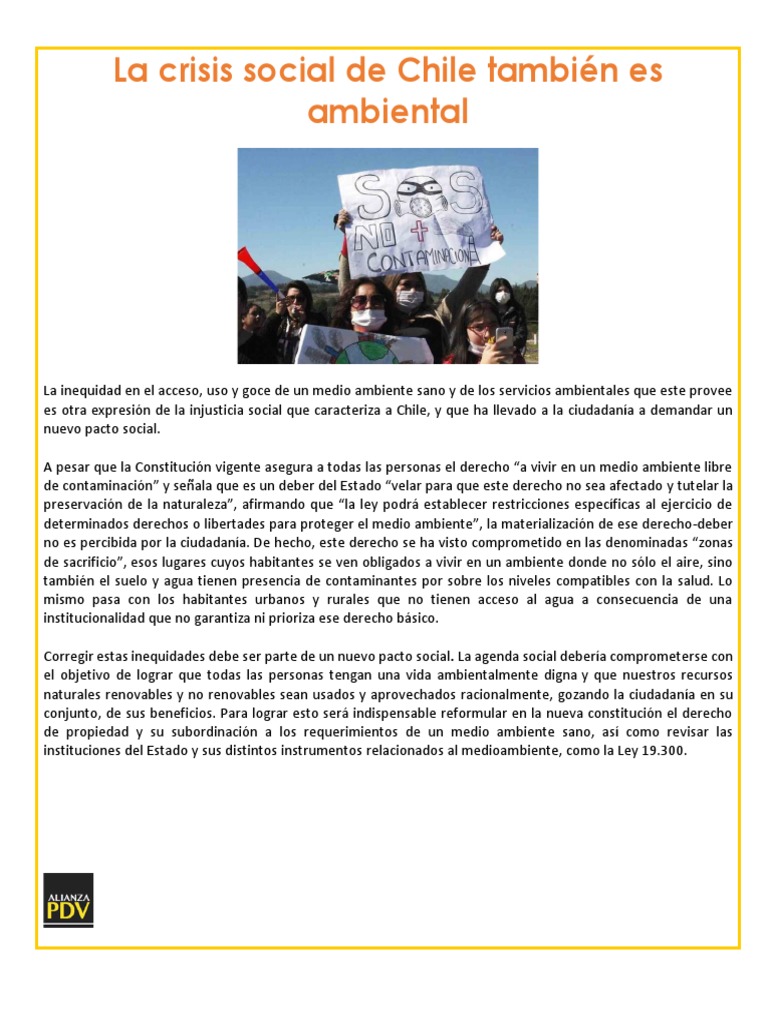 Crisis Ambiental y Social en Chile | PDF | Biodiversidad | Chile