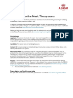 Guidance For Online Music Theory Exams