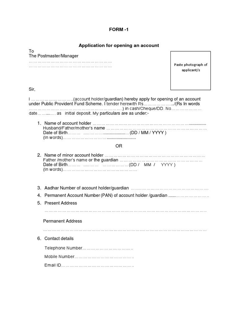 Form - 1: Paste Photograph of Applicant/s | PDF | Identity Document ...