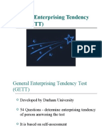 General Enterprising Tendency Test (GETT)