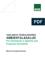 Manual de Implementación de La Vigilancia de Trabajadores Expuestos Al Riesgo de Dermatitis