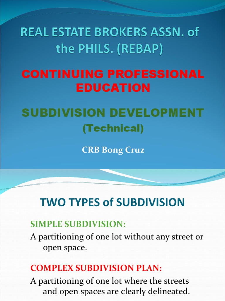 Subdivision Development Guide | PDF | Surveying
