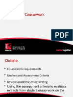 Coursework - Essay Assignment Guidance