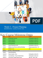 Week 4 - Project Planning: BUS1040 Online - Spring / Summer 2021
