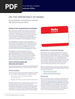 Hello: On The Importance of Names