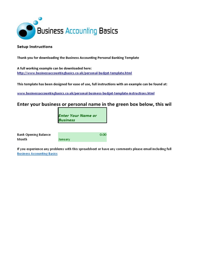 Budget and Banking Template | PDF | Expense | Economies