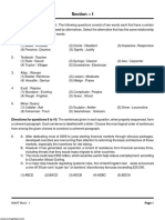 Section I: Directions For Questions 1 To 5: The Following Questions Consist of Two Words Each That Have A Certain