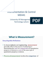 Instrumentation & Control ME441: University of Management & Technology Lahore