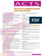 Factsheet 73 - Pericolele Si Riscurile Asociate Cu Manipularea Manuala a Maselor La Locul de Munca (1)