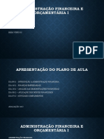 ADMINISTRAÇÃO FINANCEIRA E ORÇAMENTÁRIA I (Salvo Automaticamente)