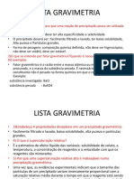 Lista Gravimetria