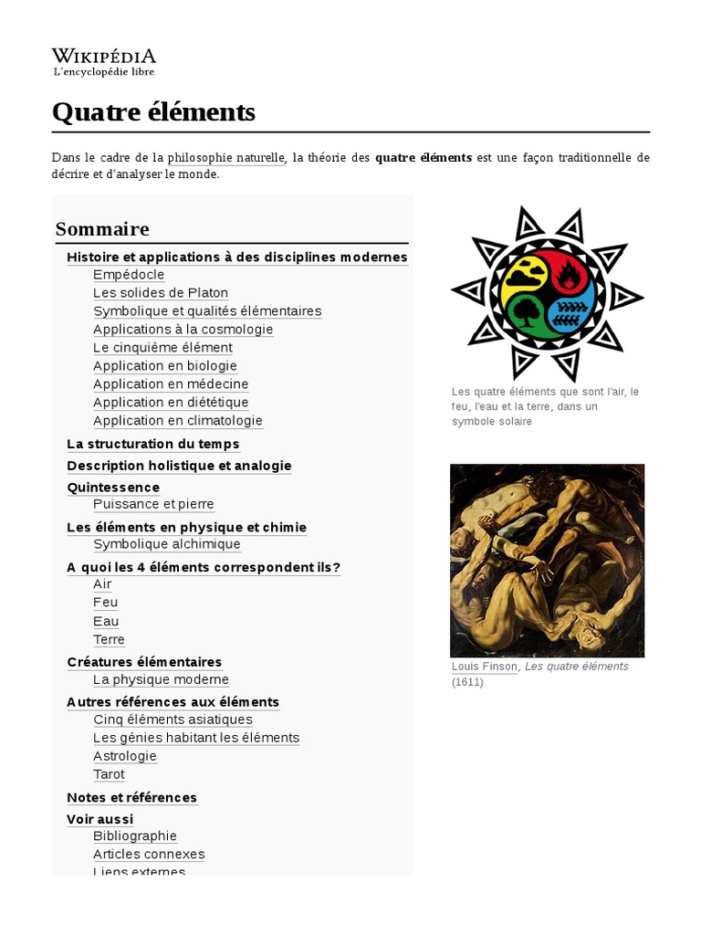 Wiki, Les 4 Éléments | PDF | Religion et spiritualité