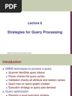 Strategies For Query Processing