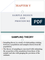 Sample Design AND Procedure