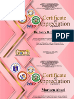 CERTIFICATES and Chairmanship