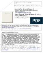 Journal For Cultural Research