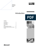 1 Course Materials 2 Prerequisites 3 Course Outline 5 Setup 8 Microsoft Official Curriculum 11 Microsoft Certified Professional Program 12 Facilities 14