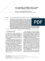 The Effect of Security, Information Availability, Delivery, Quality, Price and Time On Online Shopping Consumer Satisfaction