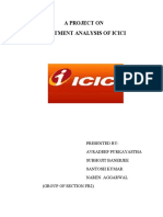A Project On Investment Analysis of Icici