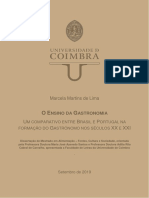 O Ensino Da Gastronomia Um Comparativo Entre Brasil e Portugal Na Formação Do Gastrónomo Nos Séculos XX e XXI