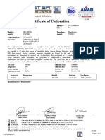 Certificate of Calibration: F. Viaña