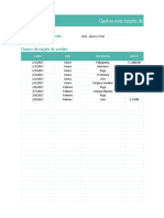 Planilla de Excel para Gastos Con Tarjeta de Credito