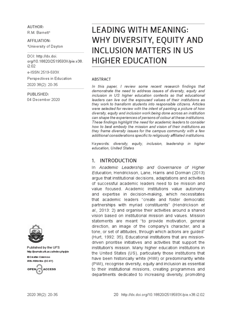 Leading With Meaning: Why Diversity, Equity and Inclusion Matters in Us ...