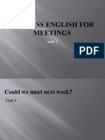 English For Meetings Unit 1 BT