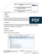 Creación y anulación de entradas de servicios