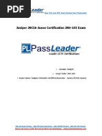 Juniper Jncia-Junos Certification Jn0-103 Exam: New Vce and PDF Exam Dumps From Passleader