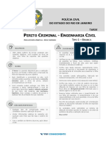 Policia Civil RJ 2021 - Perito Criminal - Engenharia Civil Percriec Tipo 1