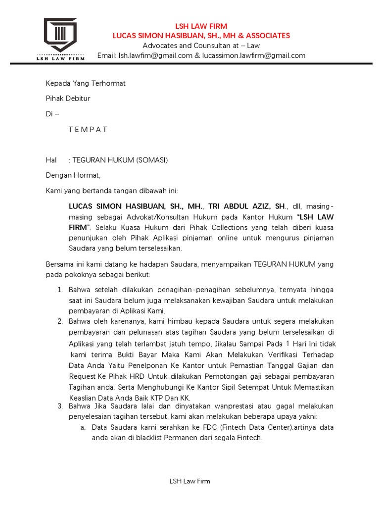 Surat Somasi | PDF