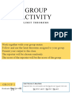 Group Activity: Limit Theorems