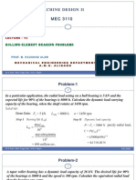 Machine Design Ii M E C 3 11 0: Rolling-Element Bearing Problems