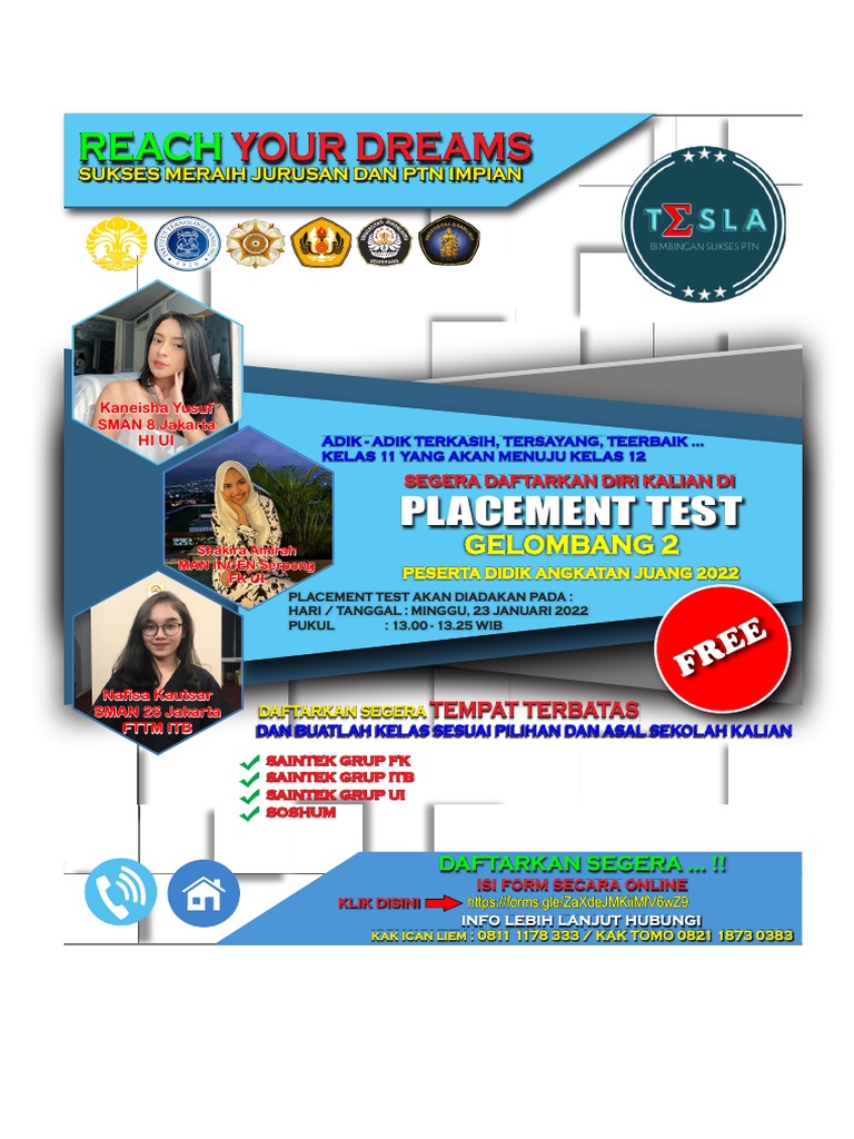 Tes Penempatan Siswa Kelas 11 | PDF