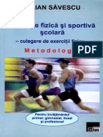 SAVESCU I. [Educatie Fizica Si Sportiva Scolara - Culegere de Exercitii Fizice] - Matei Virgil